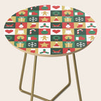 Christmas mosaic geometric pattern Side Table Gallery Image 2