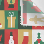 Christmas mosaic geometric pattern Wall Tapestry Gallery Image 3