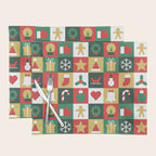 Christmas mosaic geometric pattern Placemat Gallery Image 1