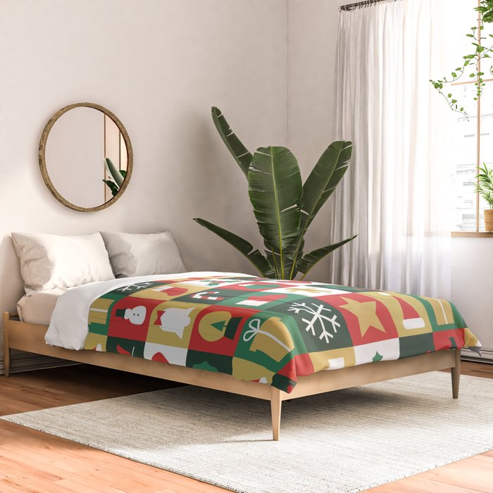Christmas mosaic geometric pattern Comforter Gallery Image 2