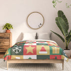 Christmas mosaic geometric pattern Comforter Gallery Image 3
