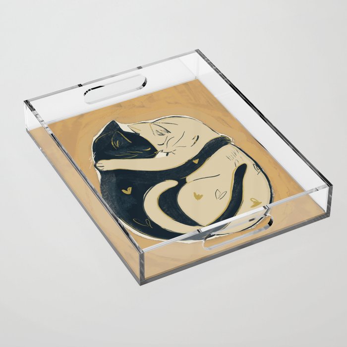 Cats In Love 2 Acrylic Tray Gallery Image 1