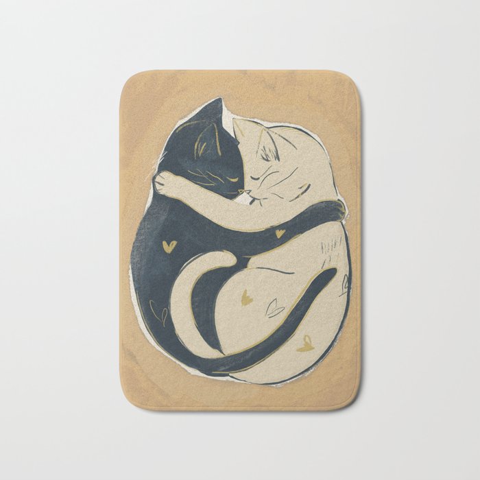 Cats In Love 2 Bath Mat Gallery Image 1