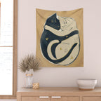 Cats In Love 2 Wall Tapestry Gallery Image 2