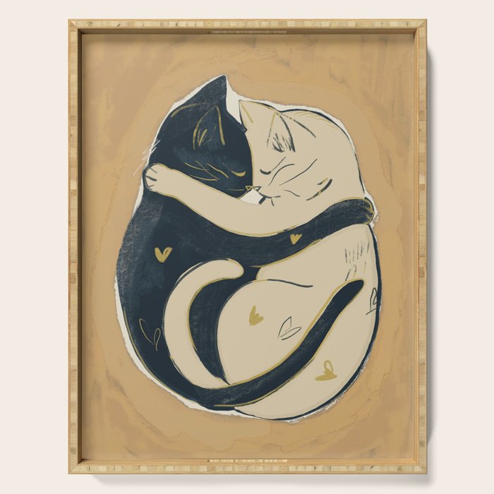 Cats In Love 2 Serving Tray Gallery Image 1