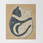 Cats In Love 2 Throw Blanket Gallery Image 2