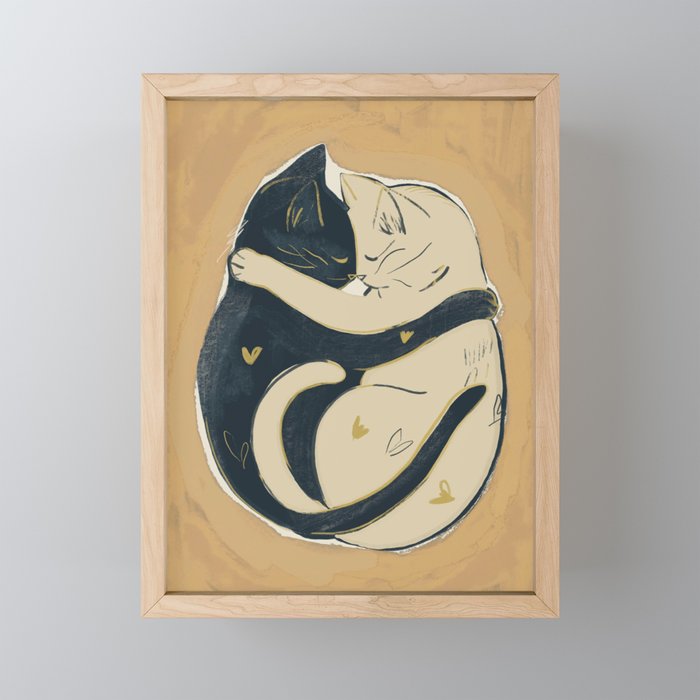 Cats In Love 2 Mini Art Print Gallery Image 1