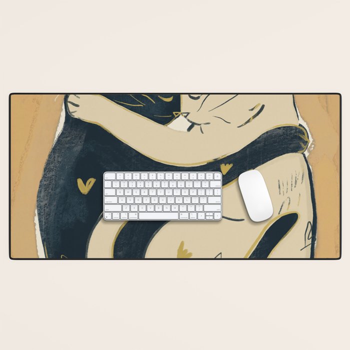 Cats In Love 2 Desk Mat Gallery Image 1