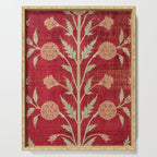Vintage Distressed Red Floral Serving Tray Gallery Image 1