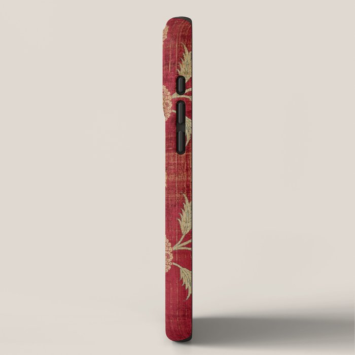 Vintage Distressed Red Floral iPhone Case Gallery Image 2