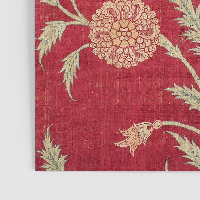 Vintage Distressed Red Floral Poster Gallery Image 3