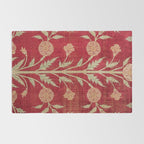 Vintage Distressed Red Floral Rug Gallery Image 2