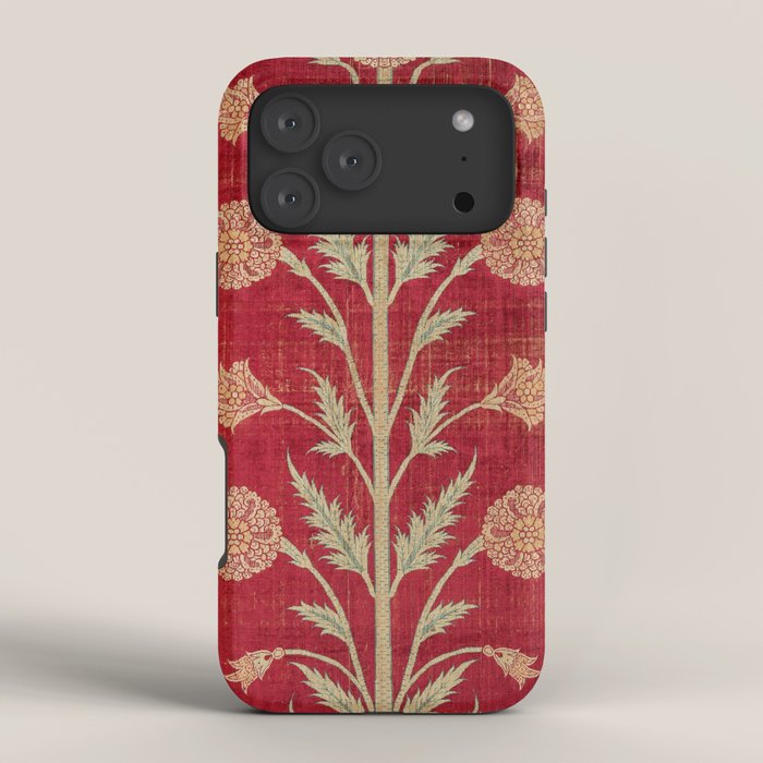Vintage Distressed Red Floral iPhone Case Gallery Image 4