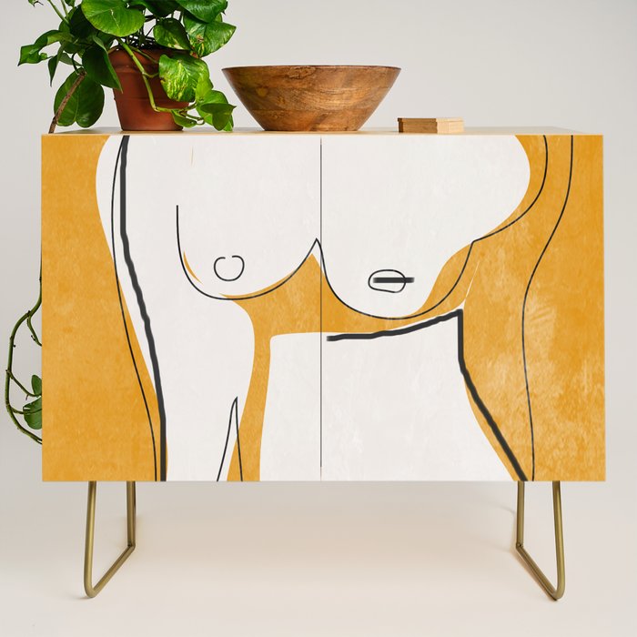 Abstract Line Art Nude Credenza Gallery Image 1