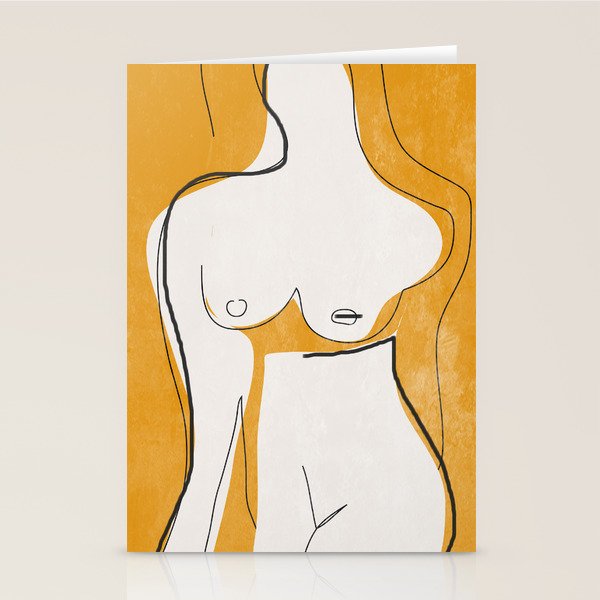 Abstract Line Art Nude Stationery Card Gallery Image 2