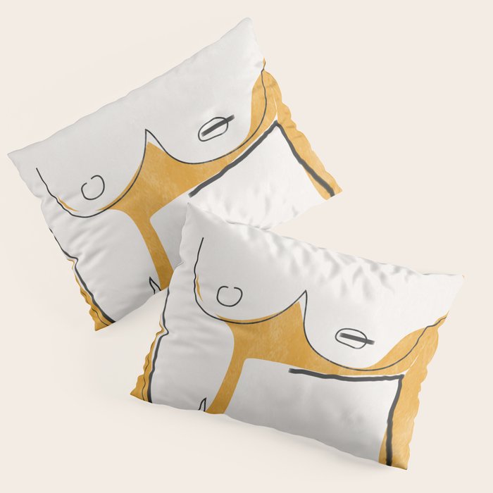 Abstract Line Art Nude Pillow Sham Gallery Image 3