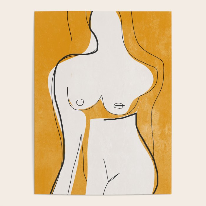 Abstract Line Art Nude Poster Gallery Image 4