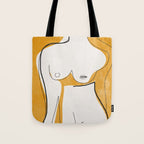 Abstract Line Art Nude Tote Bag Gallery Image 1