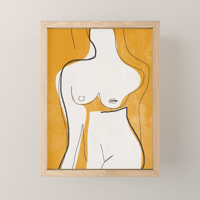 Abstract Line Art Nude Mini Art Print Gallery Image 1
