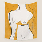 Abstract Line Art Nude Wall Tapestry Gallery Image 4