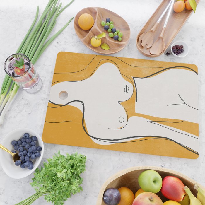 Abstract Line Art Nude Cutting Board Gallery Image 2