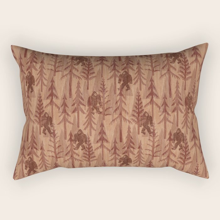 Subtle Sasquatch - Rust Rectangular Pillow Gallery Image 2