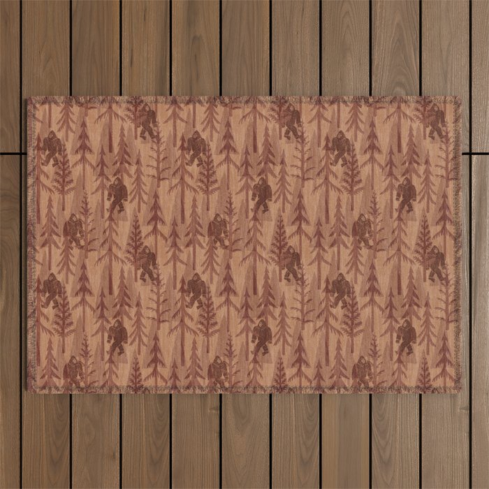 Subtle Sasquatch - Rust Outdoor Rug Gallery Image 1