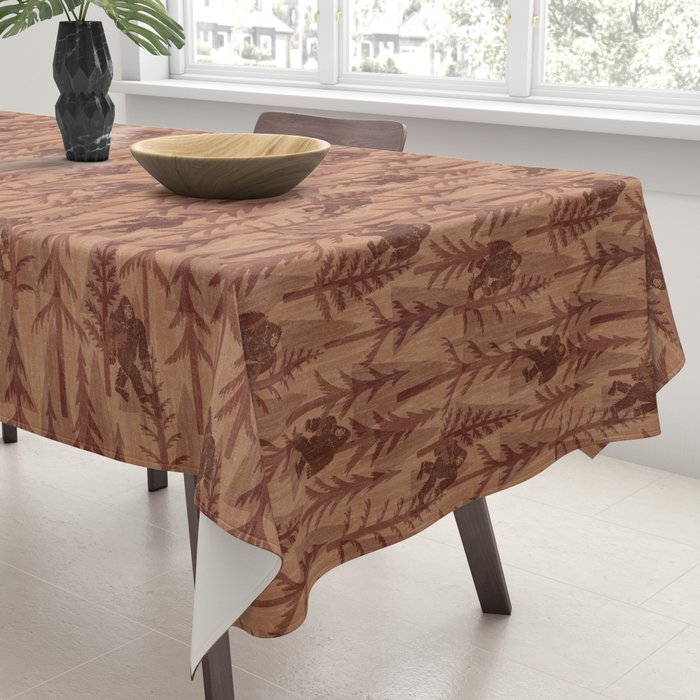 Subtle Sasquatch - Rust Tablecloth Gallery Image 3