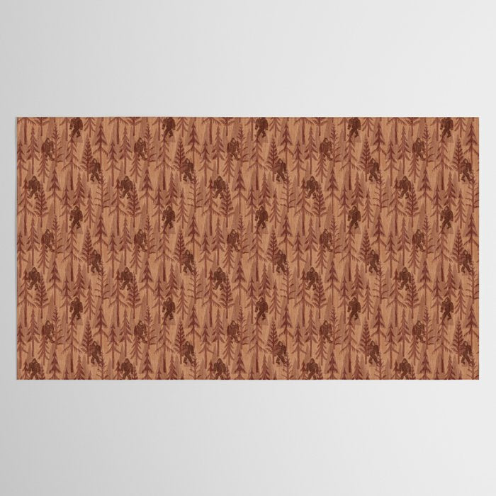 Subtle Sasquatch - Rust Tablecloth Gallery Image 2