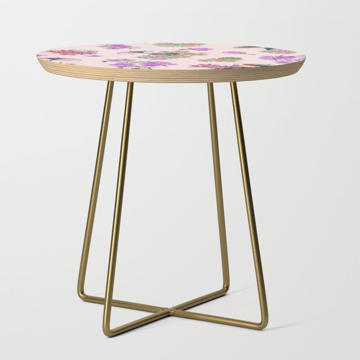 Pastel purple oriental pattern Side Table Gallery Image 1