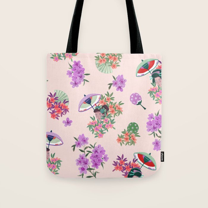 Pastel purple oriental pattern Tote Bag Gallery Image 1