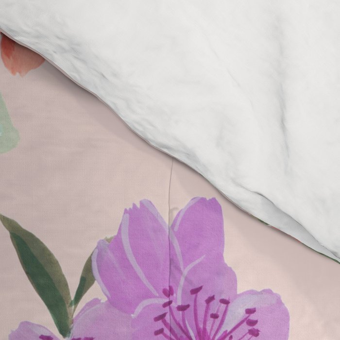 Pastel purple oriental pattern Comforter Gallery Image 4