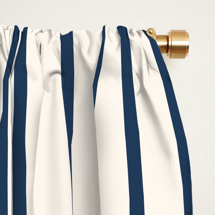 Geometric Arrow Lines 2 in Navy Blue Orange Window Curtain Gallery Image 2