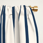 Geometric Arrow Lines 2 in Navy Blue Orange Window Curtain Gallery Image 2