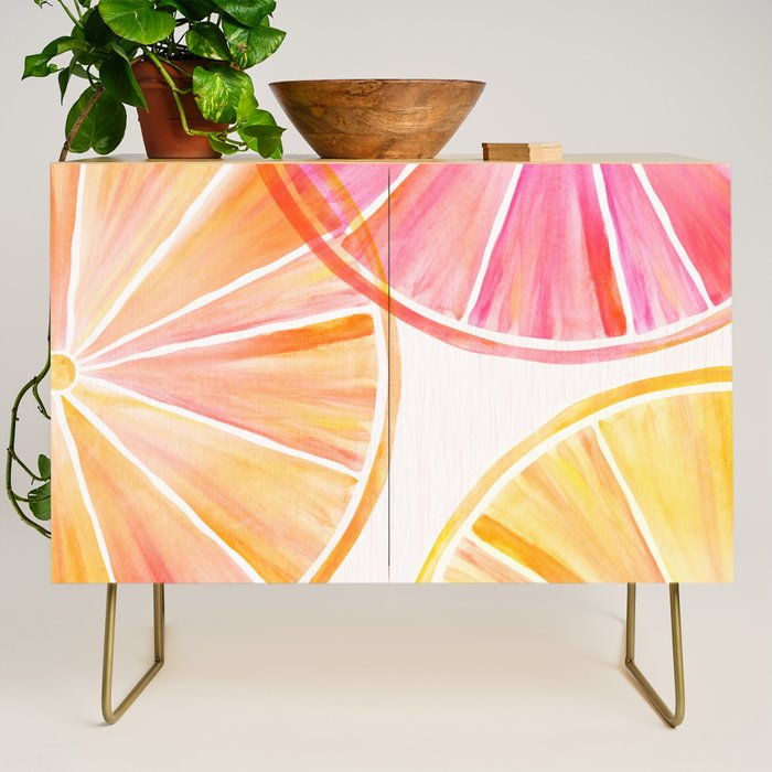 Summer Citrus Party Watercolor Credenza Gallery Image 1