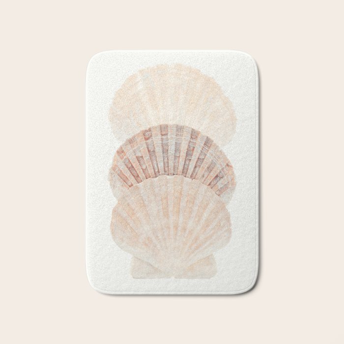 Beige Seashells Bath Mat Gallery Image 1