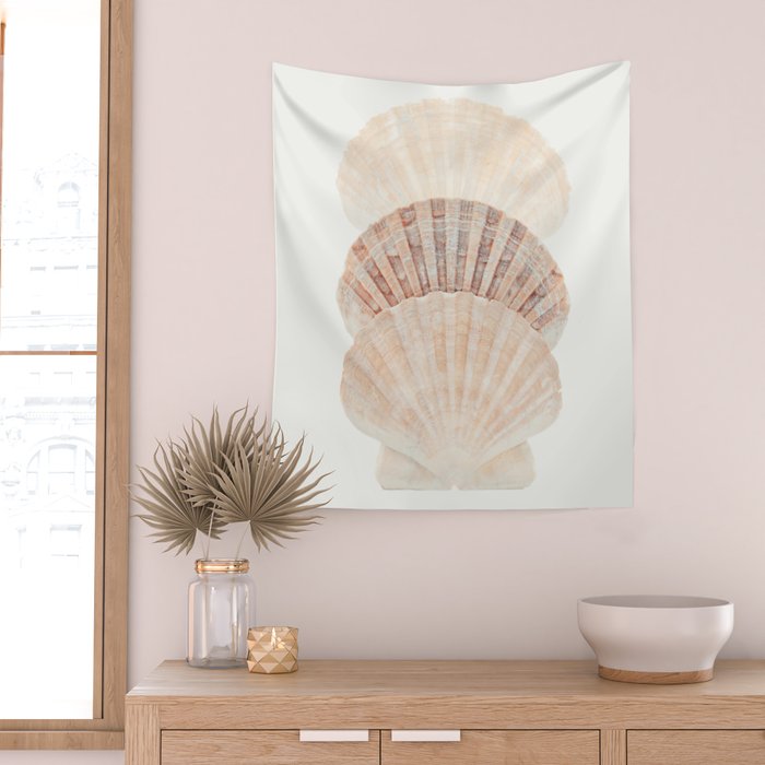 Beige Seashells Wall Tapestry Gallery Image 2