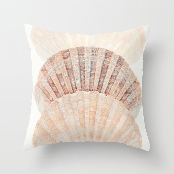 Beige Seashells Throw Pillow Gallery Image 6