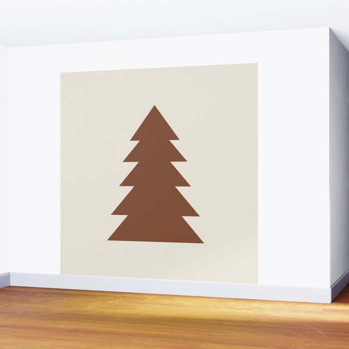 Joy (Cream Brown) Wall Mural Gallery Image 2