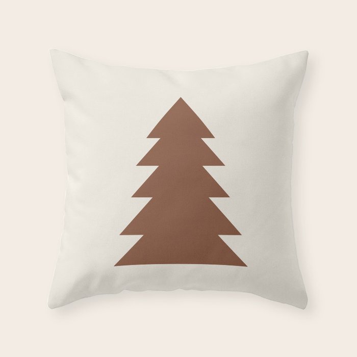 Joy (Cream Brown) Throw Pillow Gallery Image 6