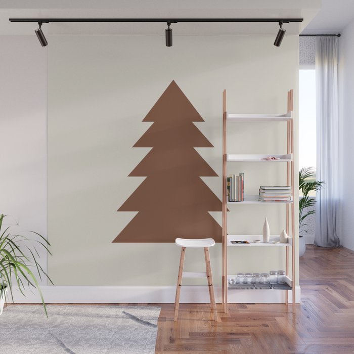 Joy (Cream Brown) Wall Mural Gallery Image 1