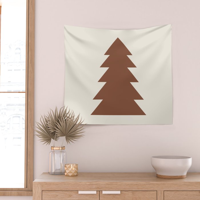 Joy (Cream Brown) Wall Tapestry Gallery Image 2