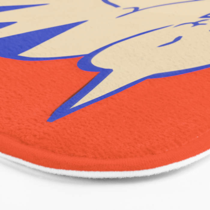 Catalyst, Cat Pets Save The World, Animals Globe Bohemian Eclectic, Cats Sleeping Bold Maximalism, Basic Line Art Drawing Red Illustration Bath Mat Gallery Image 3
