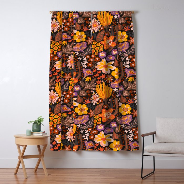 Rusty bloom Window Curtain Gallery Image 1