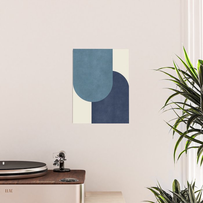 Halfmoon Colorblock - Blue Poster Gallery Image 2