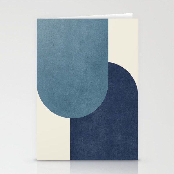 Halfmoon Colorblock - Blue Stationery Card Gallery Image 2