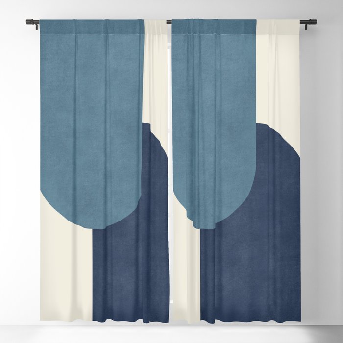 Halfmoon Colorblock - Blue Window Curtain Gallery Image 5