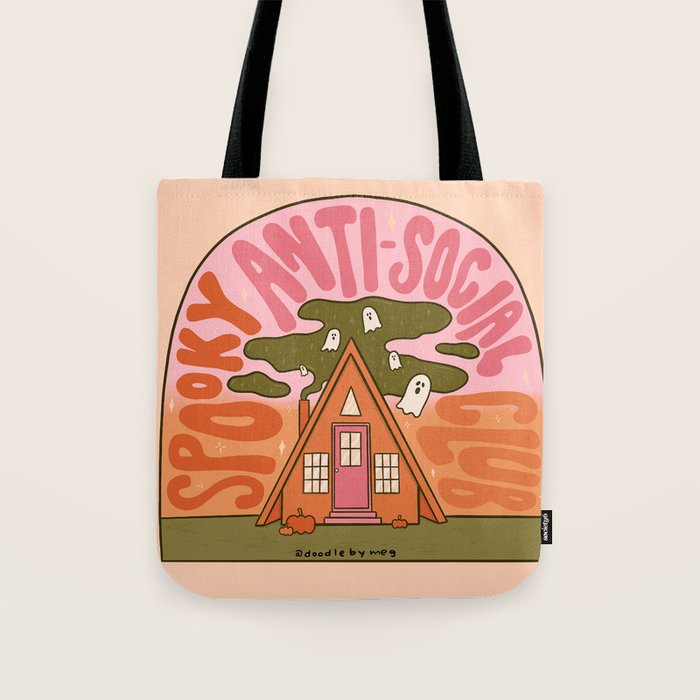 Spooky Anti-Social Club Tote Bag Gallery Image 1