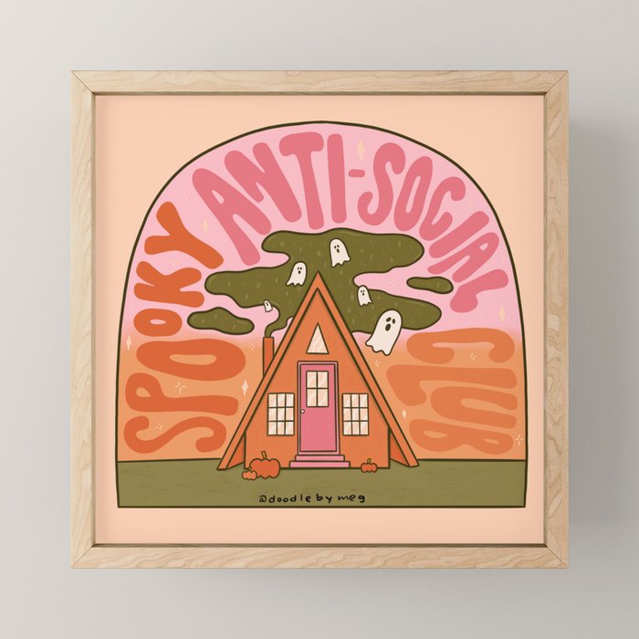Spooky Anti-Social Club Mini Art Print Gallery Image 1