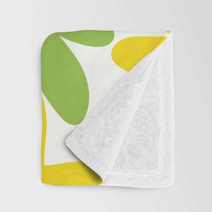 Daisy Time Retro Floral Pattern Green Pink Orange Yellow Throw Blanket Gallery Image 3